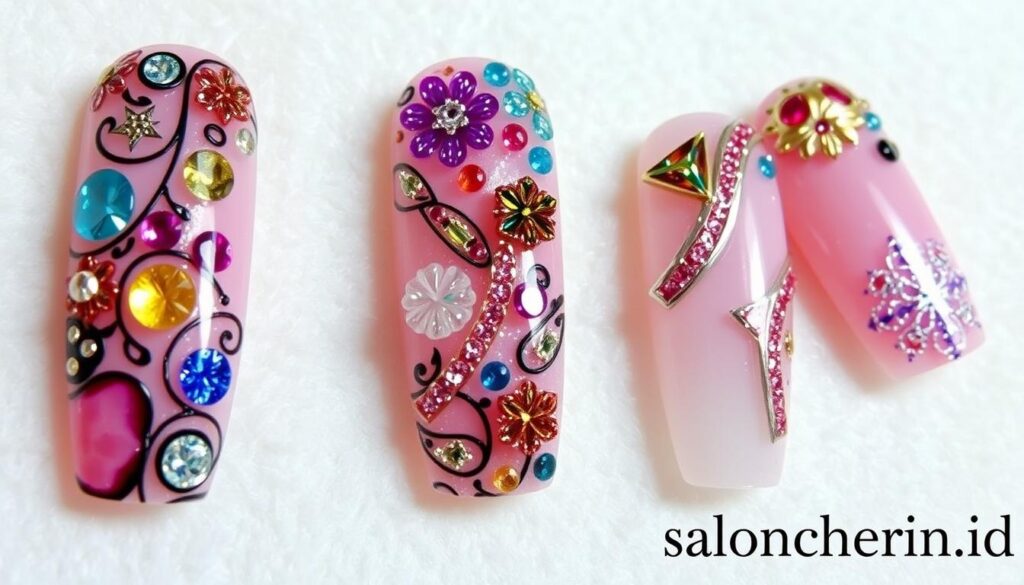 desain kuku kekinian dengan aksen glitter desain kuku kekinian dengan aksen glitter